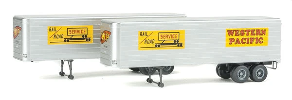Walthers SceneMaster 949-2419 HO Scale 35' Fluted-Side Trailer 2-Pack Western Pacific WP 3 Walthers SceneMaster 949-2419 HO Scale 35' Fluted-Side Trailer 2-Pack Western Pacific WP