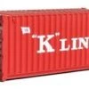 Walthers SceneMaster 949-8073 HO Scale 20' Corrugated Intermodal Container K Line -Lionel Store 9498073
