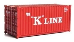 Walthers SceneMaster 949-8073 HO Scale 20' Corrugated Intermodal Container K Line