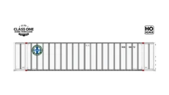 Class One Model Works HO Scale Hyundai 48' Container BNSF Hub Group HUBU 684757 / 685999 2-Pack #1