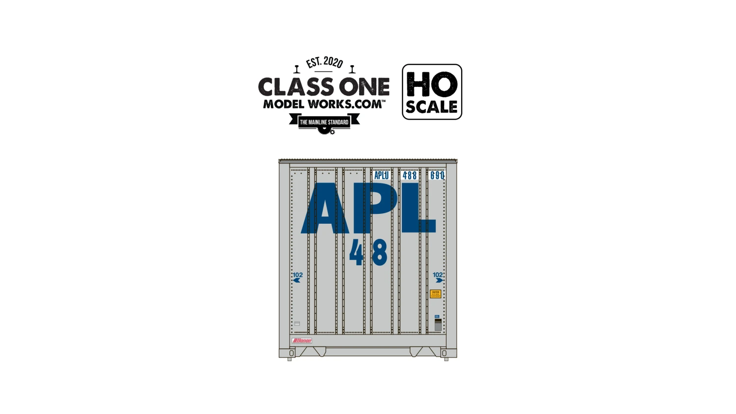 Class One Model Works HO Scale Monon 48' Container American President Lines APLU 488231/488690 2Pack 4 Class One Model Works HO Scale Monon 48' Container American President Lines APLU 488231/488690 2Pack - Image 2