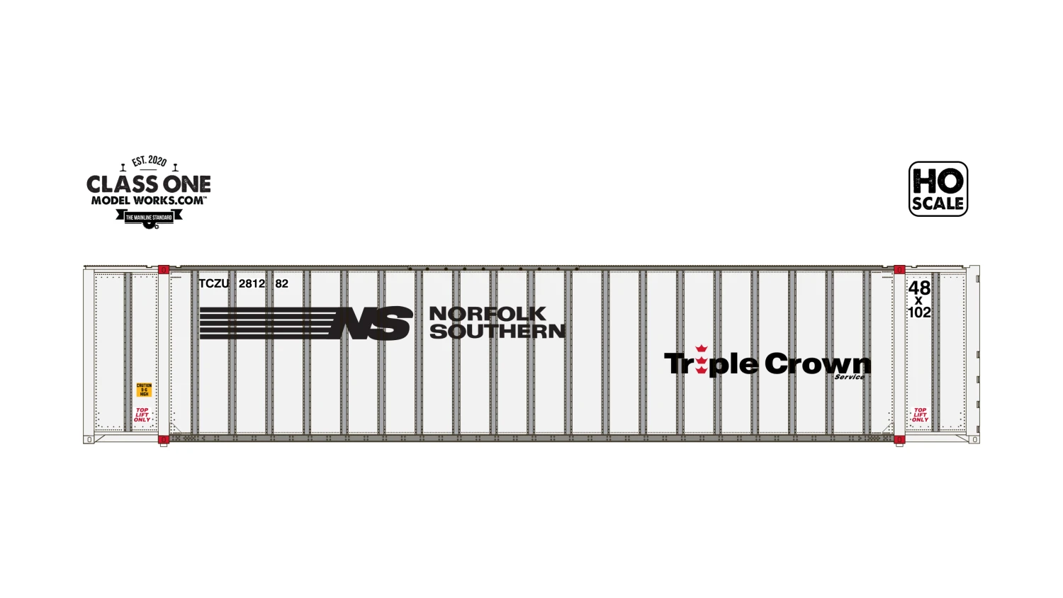 Class One Model Works HO Scale Monon 48' Container NS Triple Crown TCZU 281282 / 281477 2-Pack #1 3 Class One Model Works HO Scale Monon 48' Container NS Triple Crown TCZU 281282 / 281477 2-Pack #1