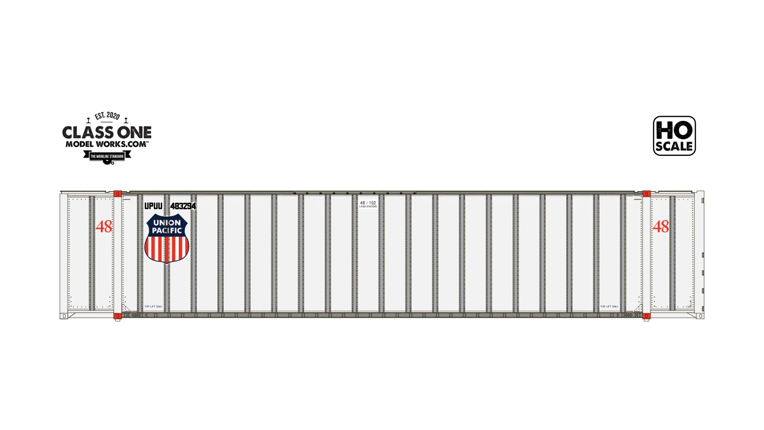 Class One Model Works HO Scale Monon 48' Container Union Pacific UPUU 483002 / 483289 2-Pack #1 3 Class One Model Works HO Scale Monon 48' Container Union Pacific UPUU 483002 / 483289 2-Pack #1