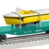 Lionel 1928070 O Gauge Flatcar With Boat Load New York Central NYC -Lionel Store lionel 1928070 o gauge flatcar with boat load new york central nyc