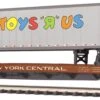 MTH Premier 20-95643 O Scale New York Central NYC Flatcar With Toys R Us Trailer -Lionel Store mth 20 95643 o scale premier new york central nyc flatcar with toys r us trailer