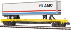 MTH Premier 20-95644 O Scale Chesapeake & Ohio C&O Flatcar With AMC Trailer