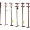 MTH 30-1088 O Gauge RailKing 6 Piece Telephone Pole Set -Lionel Store mth 30 1088 o gauge railking 6 piece telephone pole set