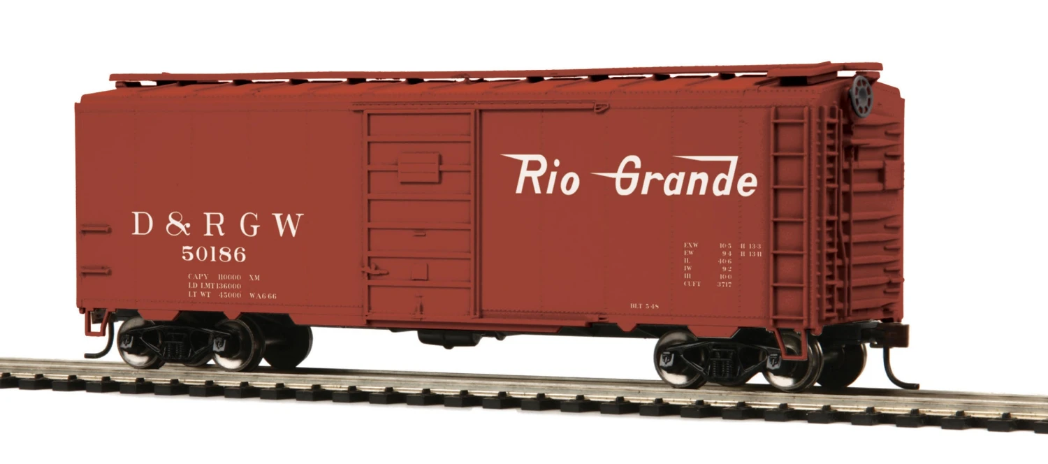 MTH 85-74129 HO Scale 40' PS-1 Boxcar Rio Grande D&RGW 50186 - NOS 3 MTH 85-74129 HO Scale 40' PS-1 Boxcar Rio Grande D&RGW 50186 - NOS