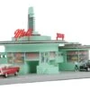 MTH RailKing 30-9105 O Gauge Operating Drive-In Diner - Mel's Diner - NOS