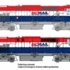 Rapido 033034 HO Scale MLW M420 + M420B Diesel British Columbia "Red White Blue" BCR 647 + 686 -Lionel Store rapido 033034 ho scale mlw m420 m420b diesel british columbia red white blue bcr 647 686