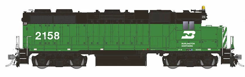 Rapido 038029 HO Scale EMD GP38 Diesel Burlington Northern BN 2158 3 Rapido 038029 HO Scale EMD GP38 Diesel Burlington Northern BN 2158