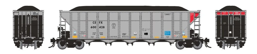 Rapido 169006A HO Scale AutoFlood III RD Coal Hopper CEFX Single # Varies 4 Rapido 169006A HO Scale AutoFlood III RD Coal Hopper CEFX Single # Varies - Image 2