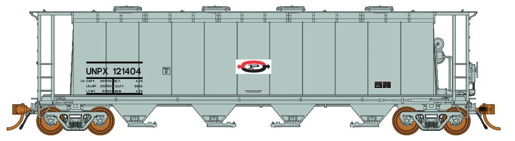 Rapido Trains 127010 HO Scale 3800 Cylindrical Hopper Procor Flying P Car # Varies 3 Rapido Trains 127010 HO Scale 3800 Cylindrical Hopper Procor Flying P Car # Varies
