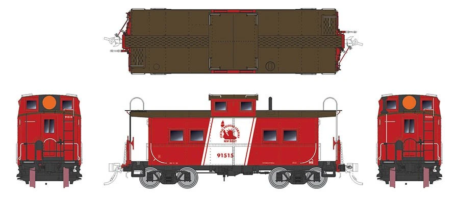 Rapido Trains 144004 HO Scale Northeastern Style Steel Caboose Coast Guard CNJ 91515 4 Rapido Trains 144004 HO Scale Northeastern Style Steel Caboose Coast Guard CNJ 91515 - Image 2
