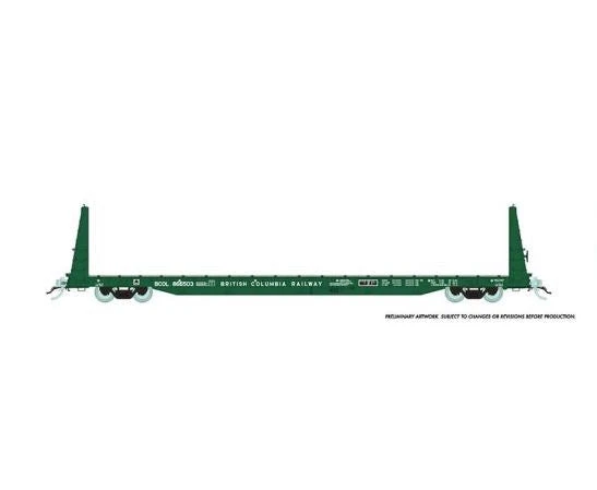 Rapido Trains 147005A HO Scale 62' Bulkhead Flatcar British Columbia BCIT # Varies 3 Rapido Trains 147005A HO Scale 62' Bulkhead Flatcar British Columbia BCIT # Varies