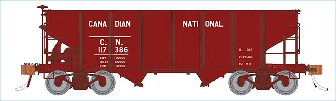 Rapido Trains 148006A HO Scale GLa 2-Bay Hopper Canadian National CN # Varies 3 Rapido Trains 148006A HO Scale GLa 2-Bay Hopper Canadian National CN # Varies