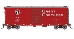 Rapido Trains 155008A HO Scale 40' Boxcar Great Northern "Chinese RedwithLate IDNE" GN #s Vary