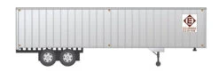 Rapido Trains 403021 HO Scale 40' Fruehauf Exterior-Post Van Trailer Erie Lackawanna EL