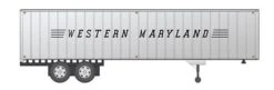 Rapido Trains 403036 HO Scale 40' Fruehauf Exterior-Post Van Trailer Western Maryland WM