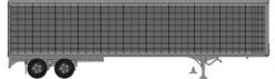 Rapido Trains 403123 HO Scale 45' Trailmobile Dry Van Trailer Silver Unlettered