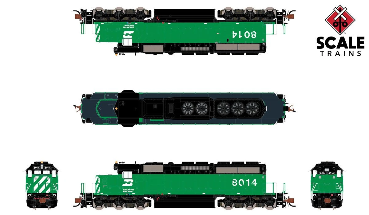ScaleTrains 33789 Rivet N Scale SD40-2 Burlington Northern BN 8014 DCC LokSound 3 ScaleTrains 33789 Rivet N Scale SD40-2 Burlington Northern BN 8014 DCC LokSound
