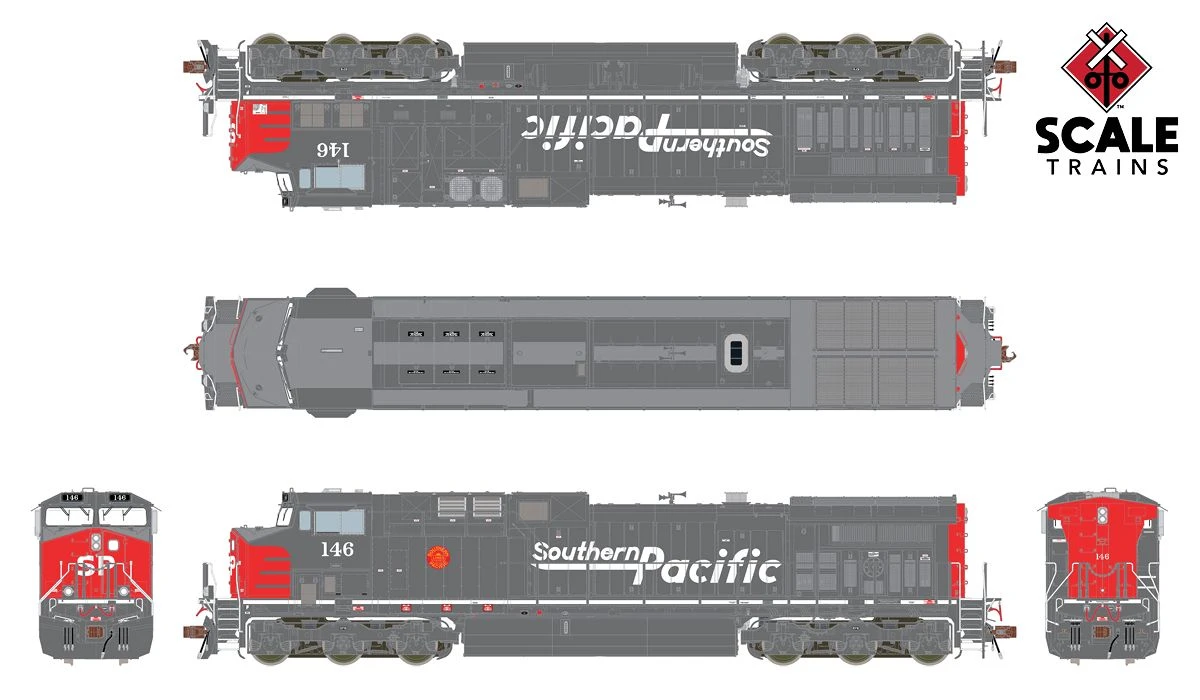 ScaleTrains 38480 HO Scale GE AC4400CW Diesel Southern Pacific SP 146 5 ScaleTrains 38480 HO Scale GE AC4400CW Diesel Southern Pacific SP 146 - Image 3