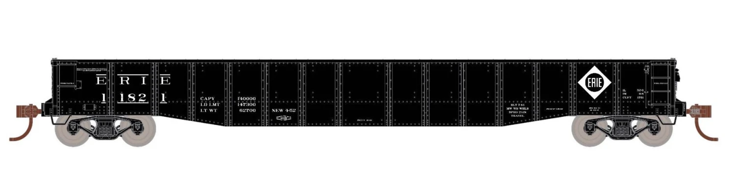 ScaleTrains Kit Classics 1188 HO Scale 52'6" Mill Gondola Erie 11821 4 ScaleTrains Kit Classics 1188 HO Scale 52'6" Mill Gondola Erie 11821 - Image 2