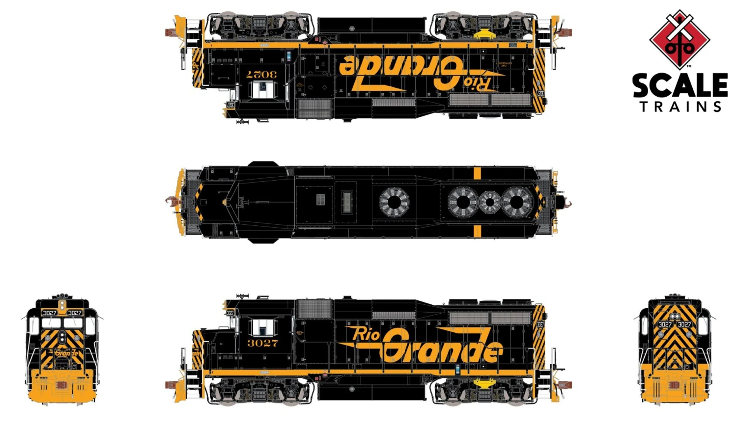 ScaleTrains Rivet 33376 HO Scale EMD GP30 Rio Grande "Large" D&RGW 3027 DCC LokSound 4 ScaleTrains Rivet 33376 HO Scale EMD GP30 Rio Grande "Large" D&RGW 3027 DCC LokSound - Image 2