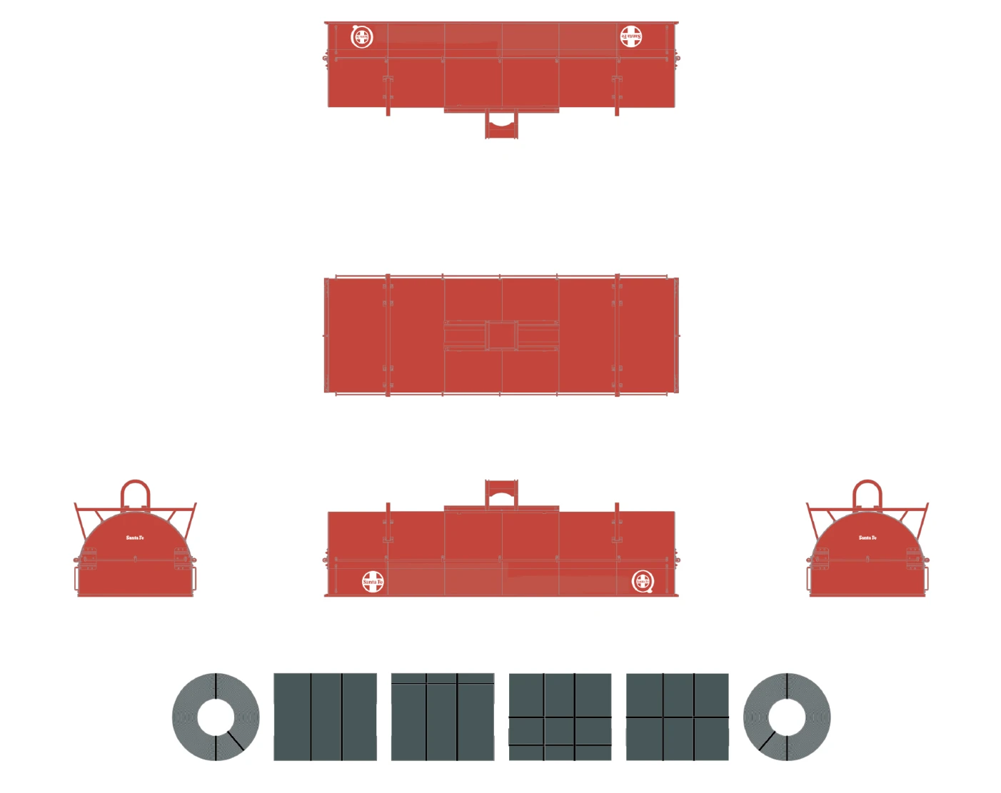 ScaleTrains Rivet 38506 HO Scale Thrall 48' Coil Steel Car BNSF "Mixed" 534140 6 ScaleTrains Rivet 38506 HO Scale Thrall 48' Coil Steel Car BNSF "Mixed" 534140 - Image 4