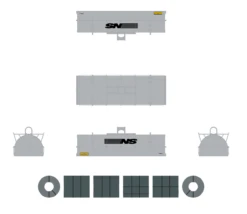 ScaleTrains Rivet 38509 HO Scale Thrall 48' Coil Steel Car "Mismatched" Norfolk Southern NS 169672 -Lionel Store scaletrains rivet 38509 ho scale thrall 48 coil steel car mismatched norfolk southern ns 169672 5