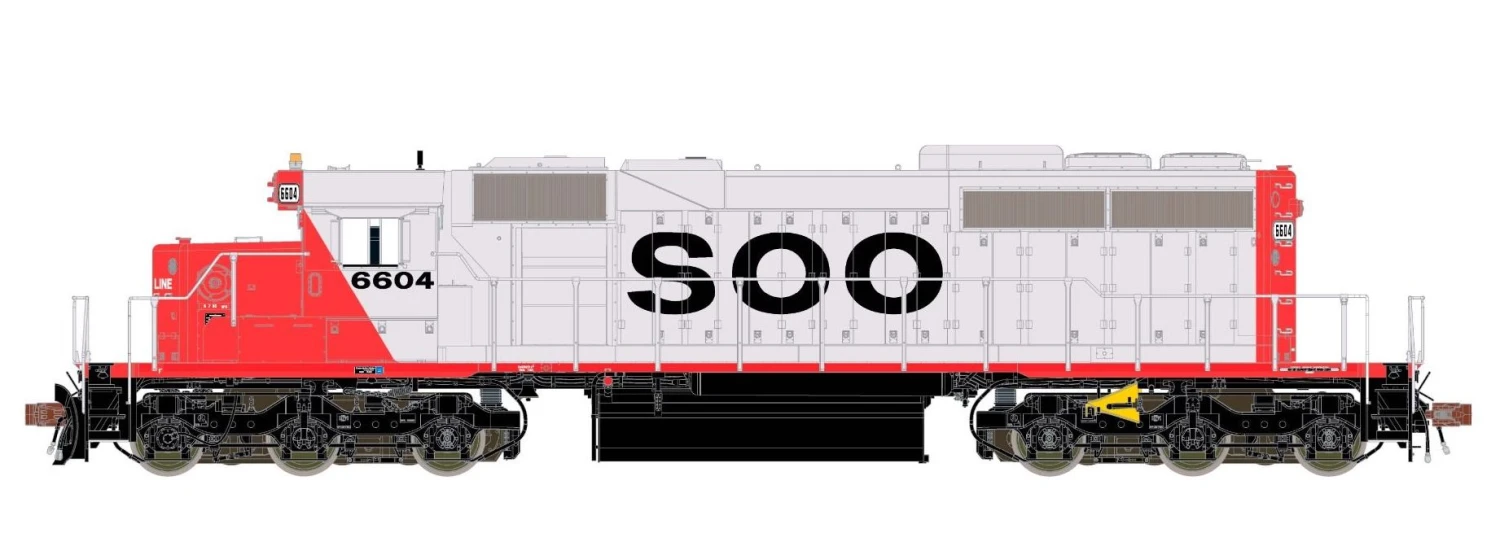 ScaleTrains Rivet 38829 HO Scale EMD SD40-2 SOO Line 6604 - DCC & Sound 3 ScaleTrains Rivet 38829 HO Scale EMD SD40-2 SOO Line 6604 - DCC & Sound