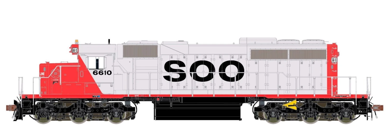 ScaleTrains Rivet 38834 HO Scale EMD SD40-2 SOO Line 6610 - DC 3 ScaleTrains Rivet 38834 HO Scale EMD SD40-2 SOO Line 6610 - DC