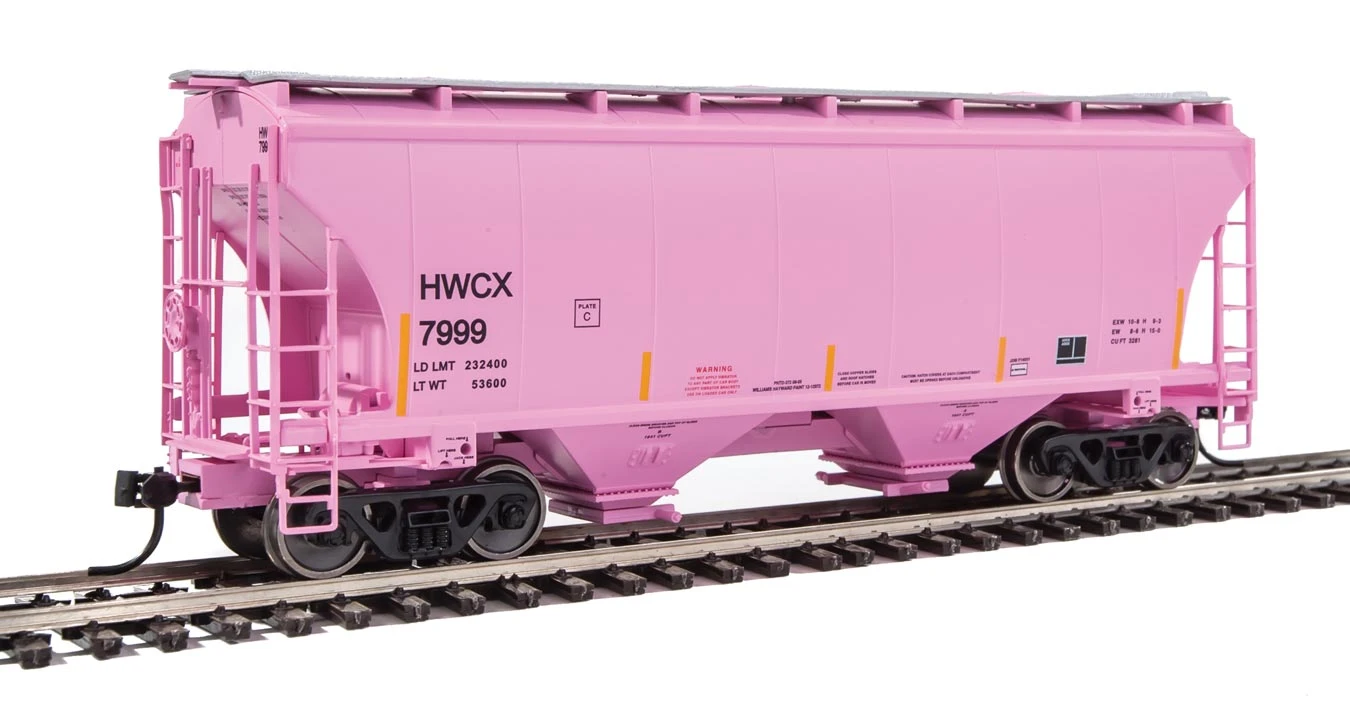 Walthers 910-7539 HO 39' Trinity 3281 2-Bay Covered Hopper HWCX 7999 - NOS 3 Walthers 910-7539 HO 39' Trinity 3281 2-Bay Covered Hopper HWCX 7999 - NOS