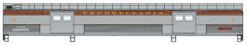 Walthers 932-6406 HO Scale Streamlined 73' Baggage PRR - NOS