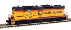 Walthers Mainline 910-20482 HO Scale EMD GP9 Phase II High Hood Chessie/C&O 6189 DCC & Sound