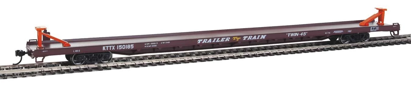 Walthers Mainline 910-5727 HO Scale 89' Channel Side Flatcar Trailer Train "Twin 45" KTTX 150185 3 Walthers Mainline 910-5727 HO Scale 89' Channel Side Flatcar Trailer Train "Twin 45" KTTX 150185